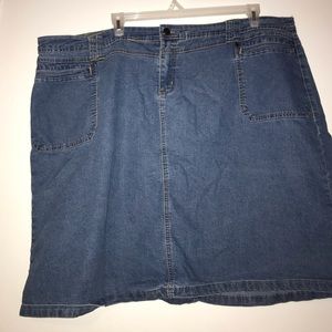 Mid length jean skirt